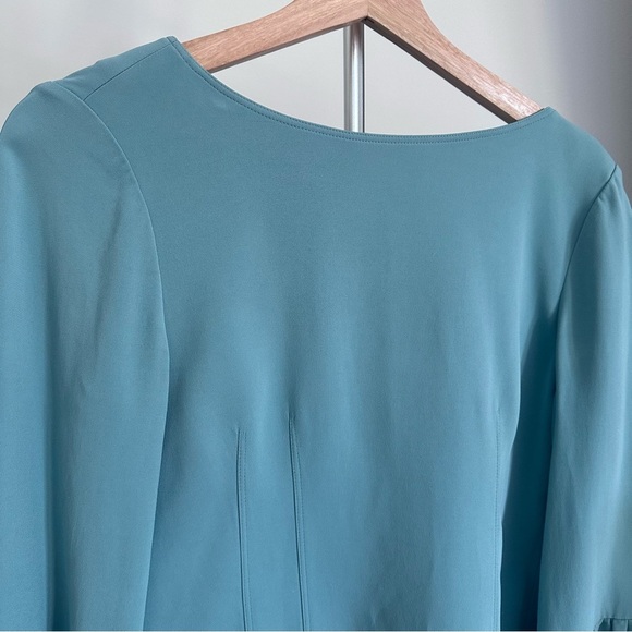 Tibi Egg Blue Crepe Corset Blouse Size 4 - Picture 5 of 7